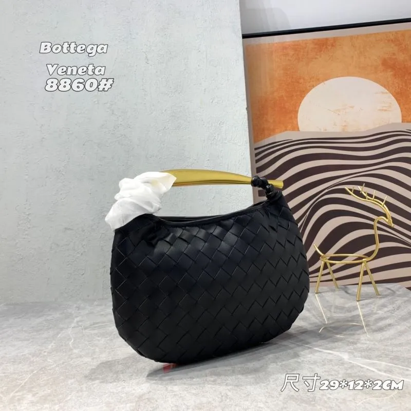 Alternative view of Bottega Veneta 8860 Black Woven Leather Handbag
