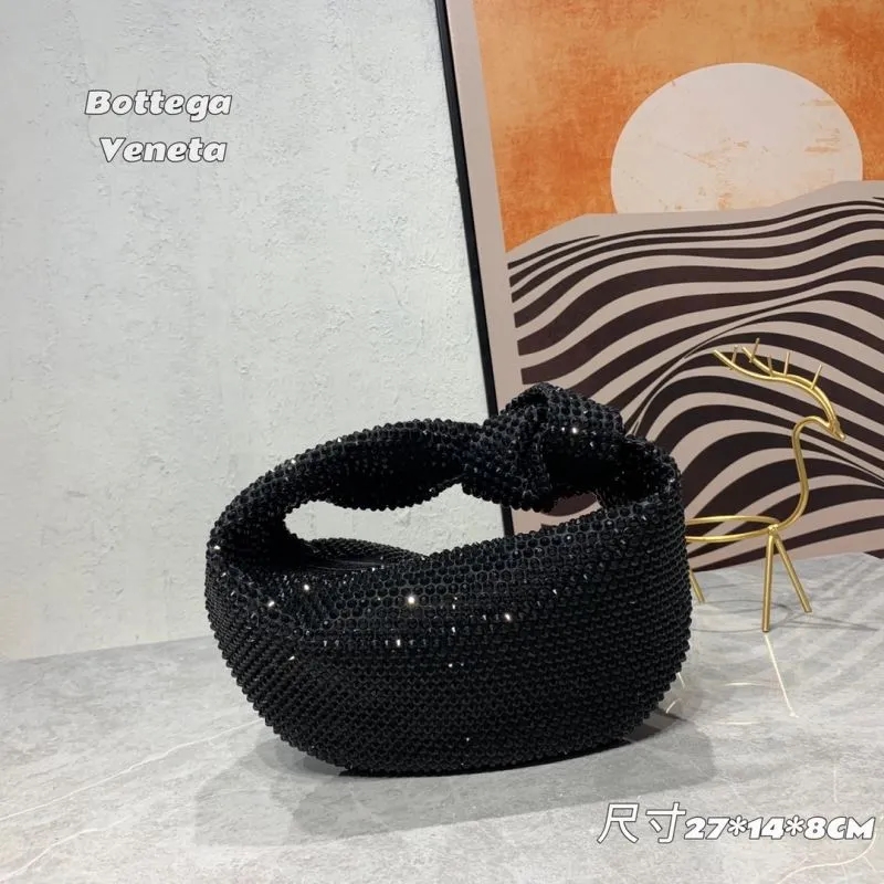 Bottega Veneta Black Crystal Handle Handbag - Image 3