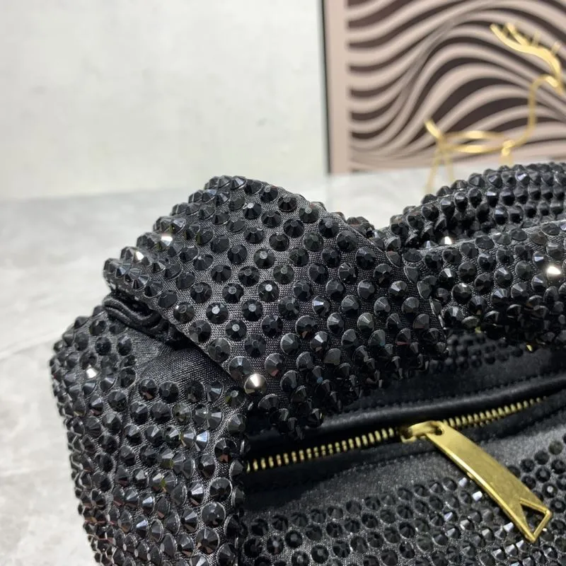 Bottega Veneta Black Crystal Handle Handbag - Image 5