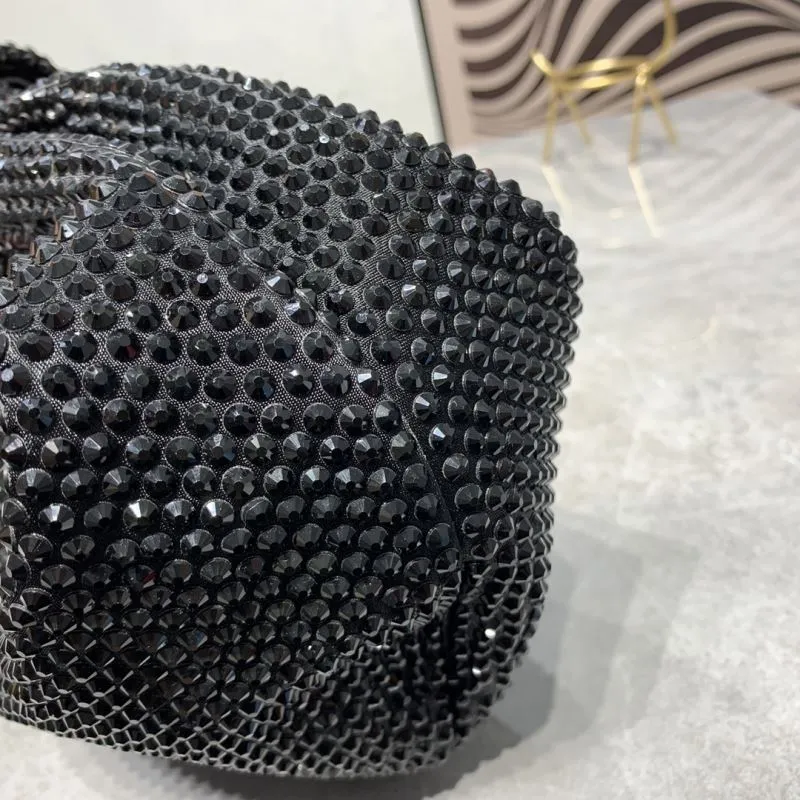Bottega Veneta Black Crystal Handle Handbag - Image 6