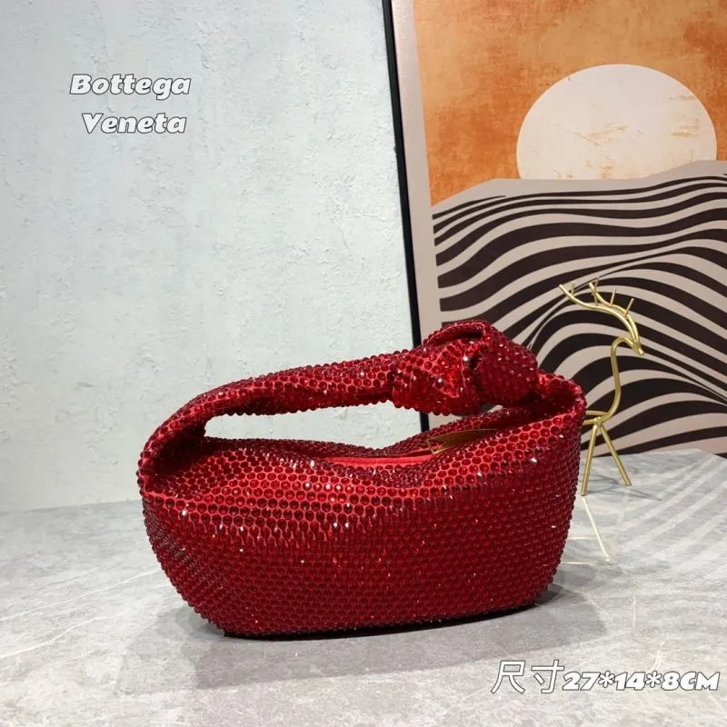 Bottega Veneta Red Crystal Handle Bag - Image 3