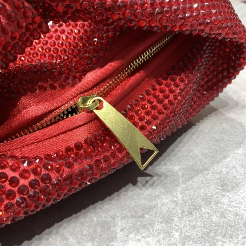 Bottega Veneta Red Crystal Handle Bag - Image 5
