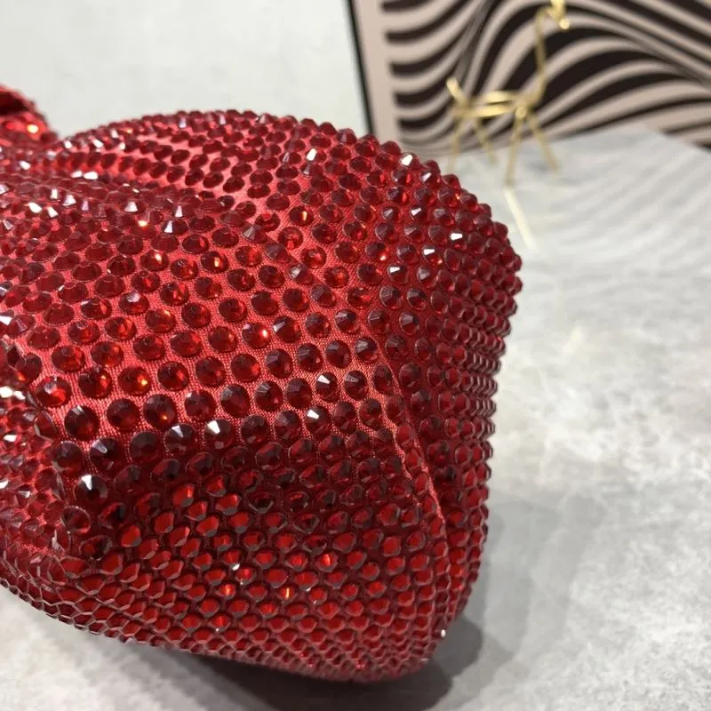 Bottega Veneta Red Crystal Handle Bag - Image 6