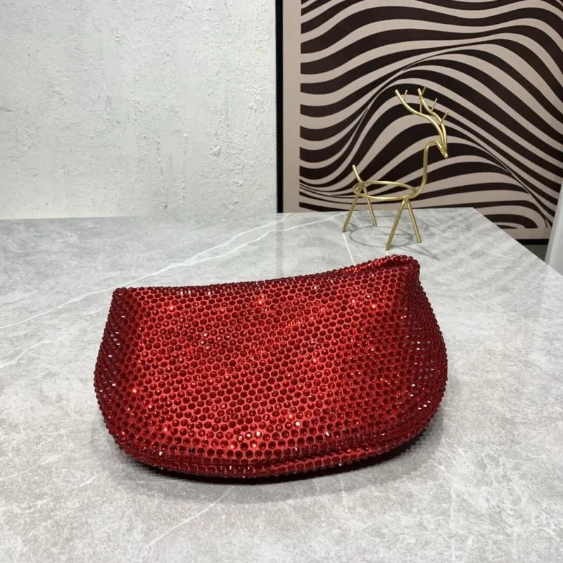 Bottega Veneta Red Crystal Handle Bag - Image 7
