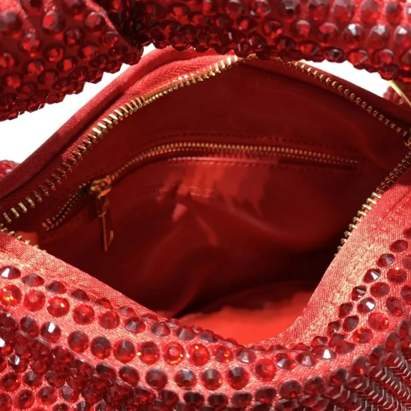 Bottega Veneta Red Crystal Handle Bag - Image 8