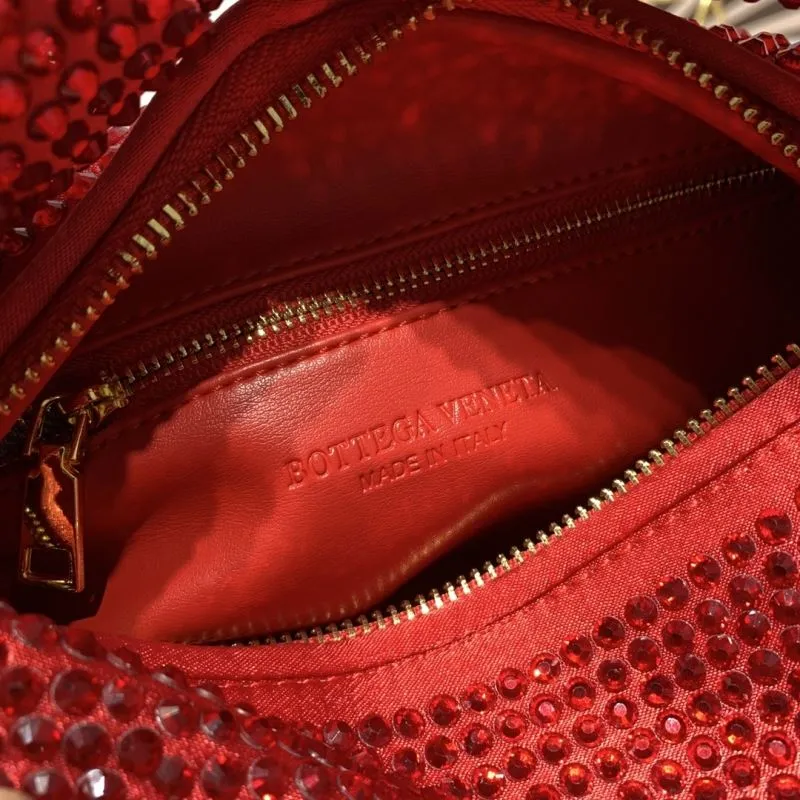 Bottega Veneta Red Crystal Handle Bag - Image 9