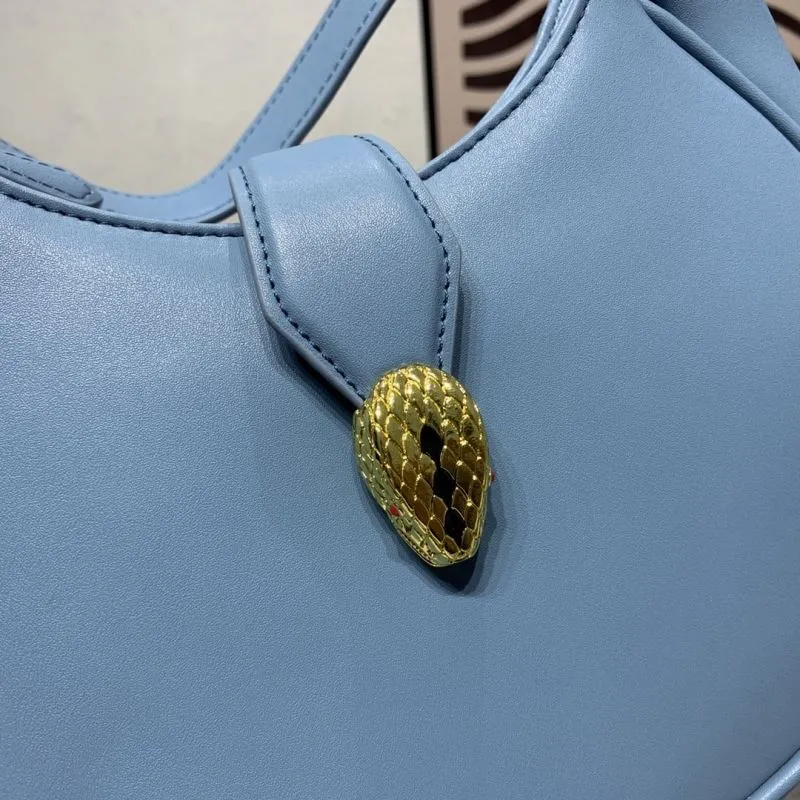 BVLGARI 291640 Light Blue Hobo Shoulder Bag - Image 4