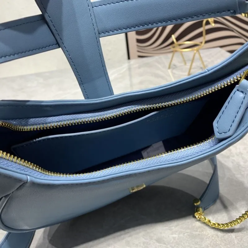 BVLGARI 291640 Light Blue Hobo Shoulder Bag - Image 8