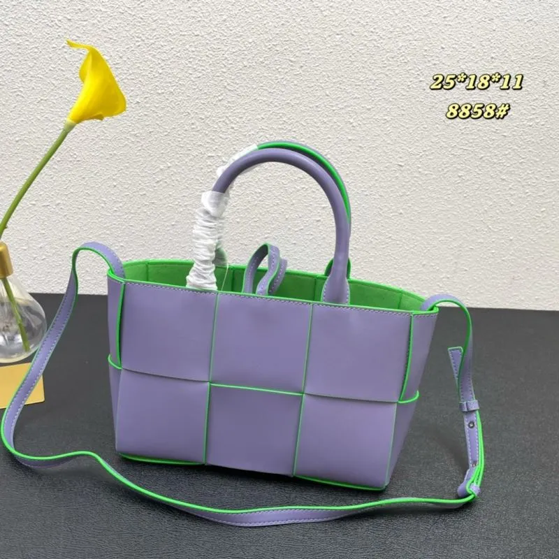 BV Purple Green Tote Bag 8858 25*18*11 - Image 3