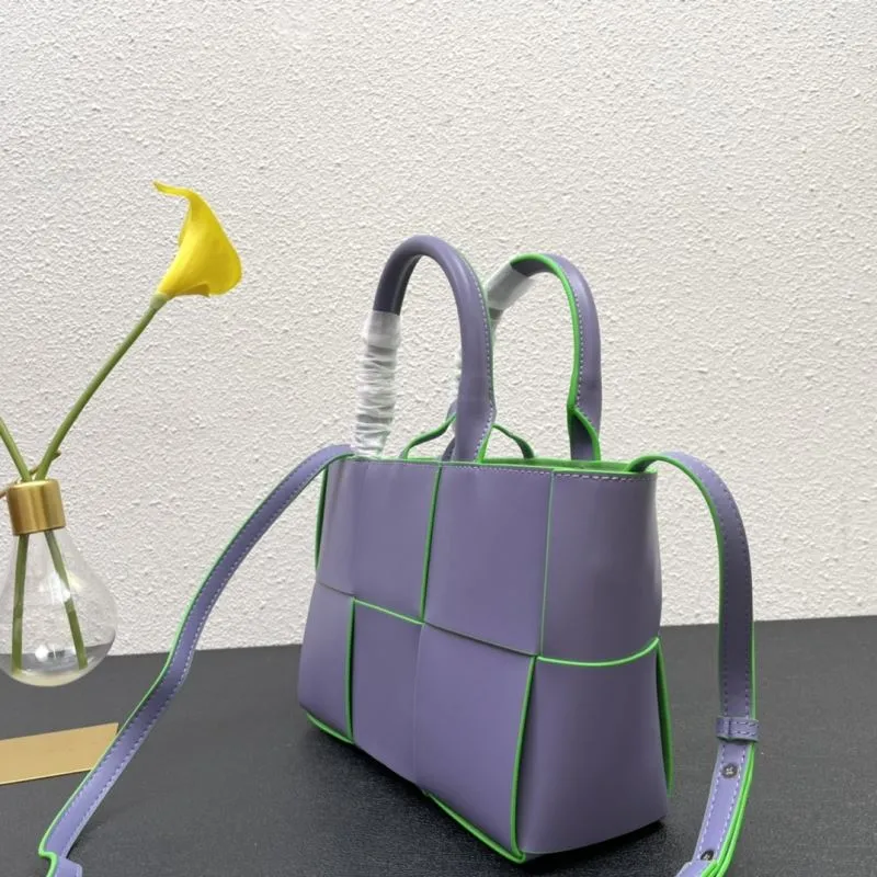 BV Purple Green Tote Bag 8858 25*18*11 - Image 4