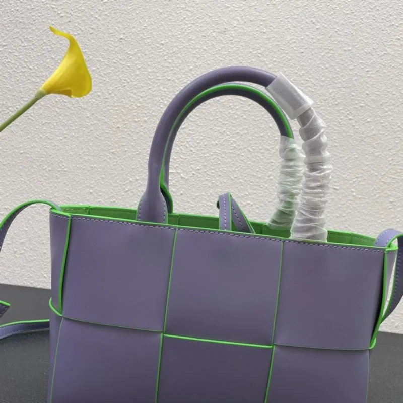 BV Purple Green Tote Bag 8858 25*18*11 - Image 5