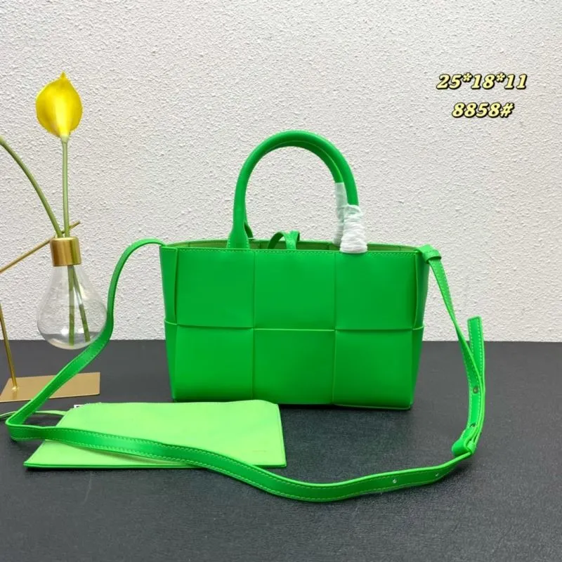 BV Bright Green Tote Handbag 8858