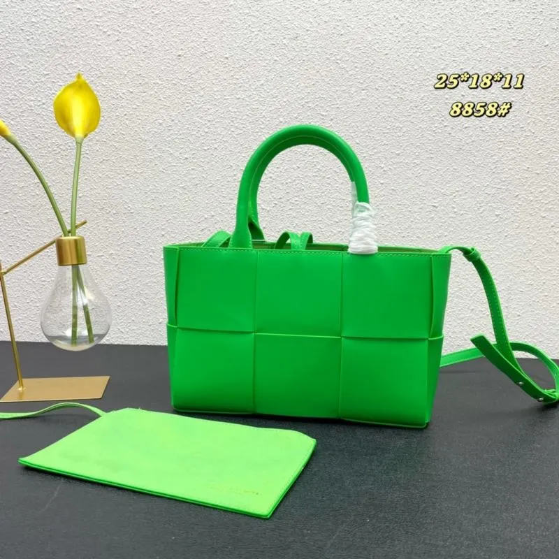 Alternative view of BV Bright Green Tote Handbag 8858