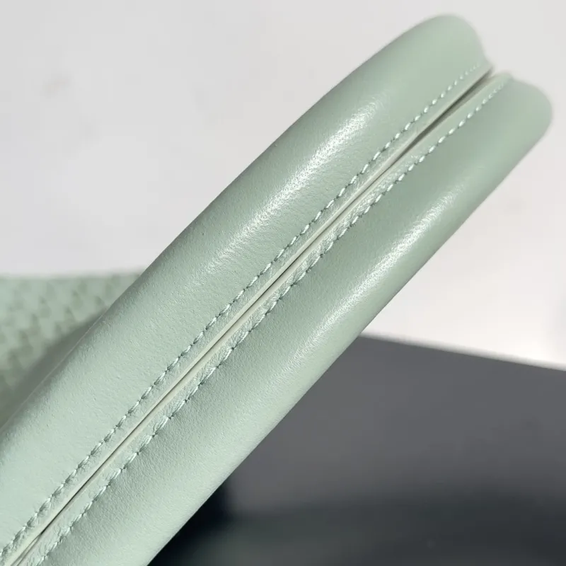Bottega Veneta Mint Green Woven Leather Tote Bag - Image 5