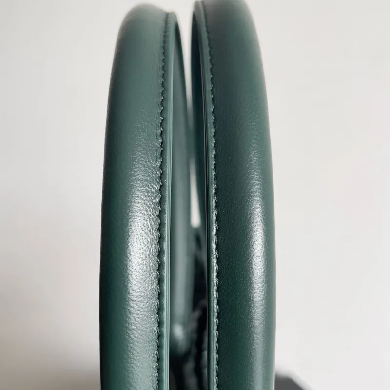 Bottega Veneta Dark Green Woven Leather Tote Bag - Image 4