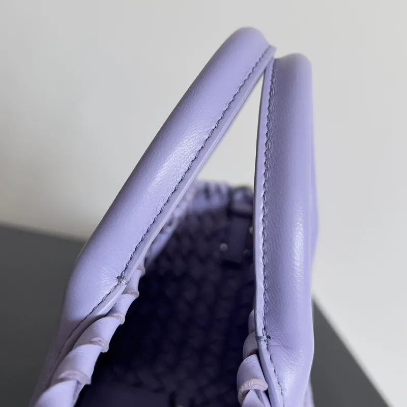Bottega Veneta Lavender Woven Tote Bag 50 - Image 4