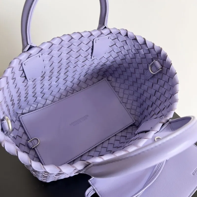 Bottega Veneta Lavender Woven Tote Bag 50 - Image 8