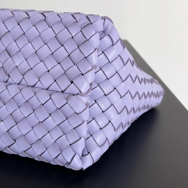 Bottega Veneta Lavender Woven Tote Bag 50 - Image 9