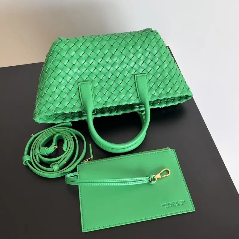 Bottega Veneta Green Woven Tote Bag 52 - Image 8
