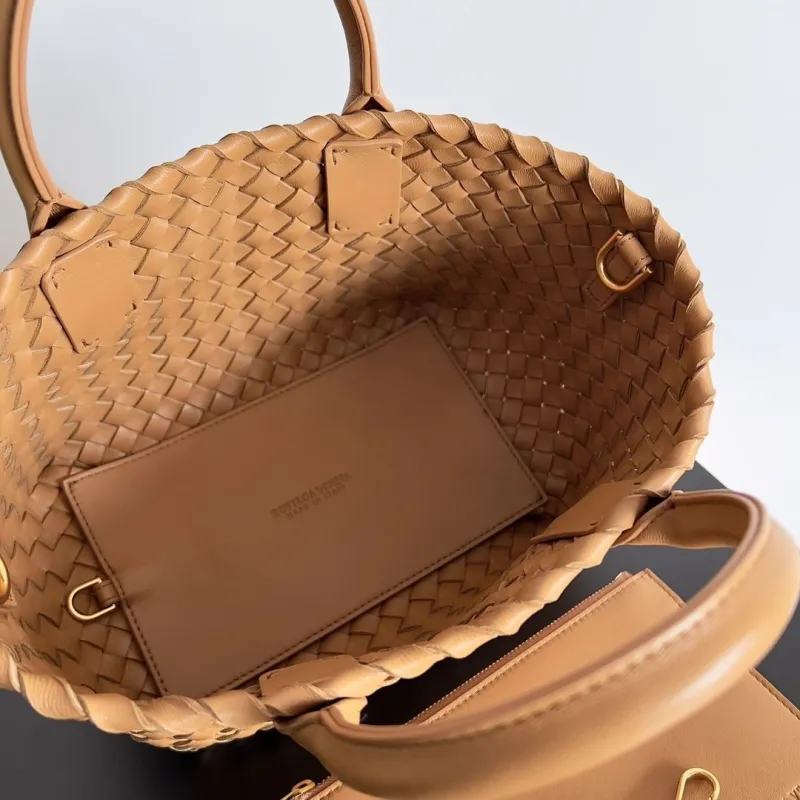 Bottega Veneta Tan Woven Leather Tote Bag 54 - Image 9
