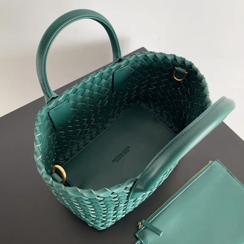 Bottega Veneta Green Woven Tote Bag 59 - Image 9