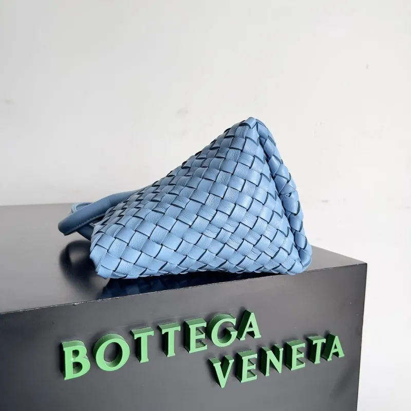 Bottega Veneta Light Blue Woven Mini Tote Bag - Image 4