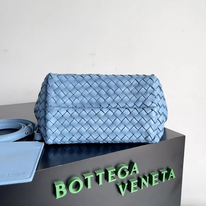 Bottega Veneta Light Blue Woven Mini Tote Bag - Image 7