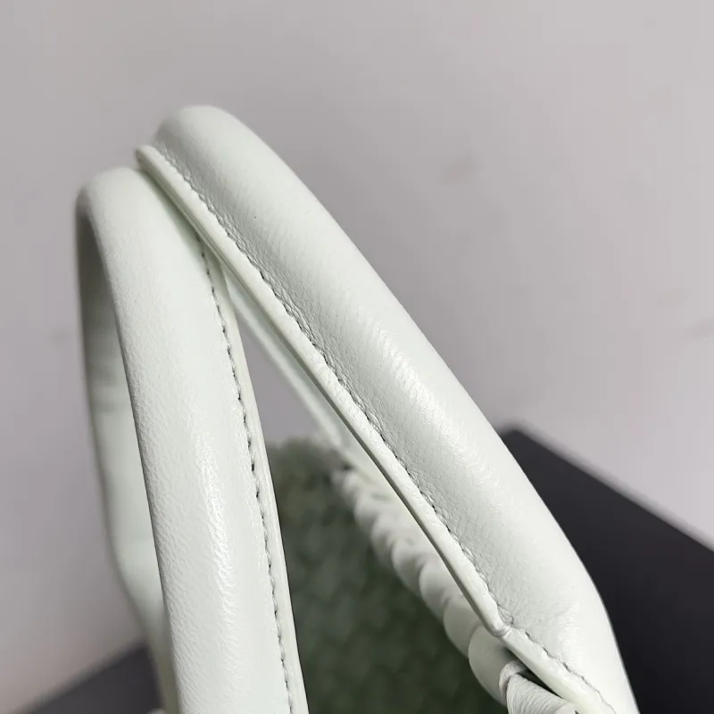 Bottega Veneta Pale Mint Woven Mini Tote Bag - Image 3