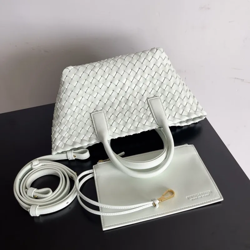 Bottega Veneta Pale Mint Woven Mini Tote Bag - Image 5