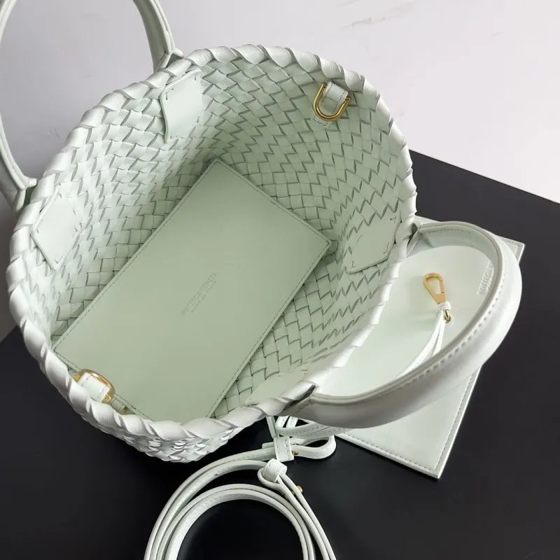 Bottega Veneta Pale Mint Woven Mini Tote Bag - Image 9