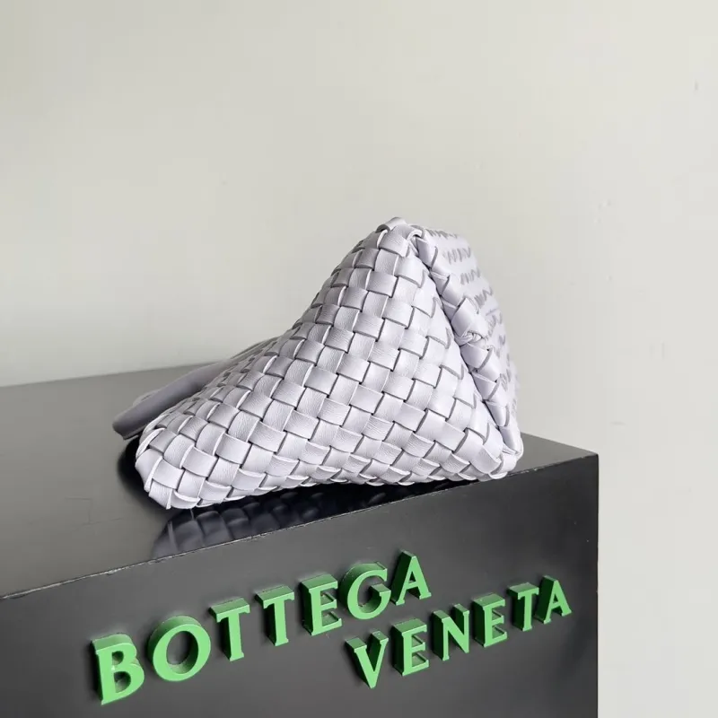Bottega Veneta Light Gray Woven Leather Tote Bag 65 - Image 3