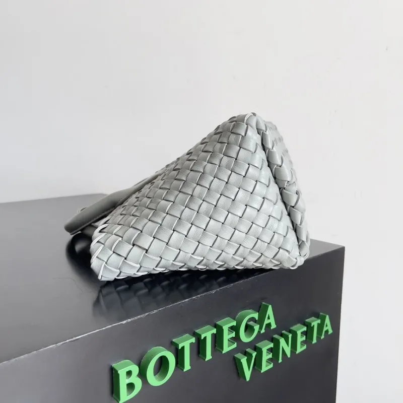 Bottega Veneta Gray Woven Leather Tote Bag - Image 3