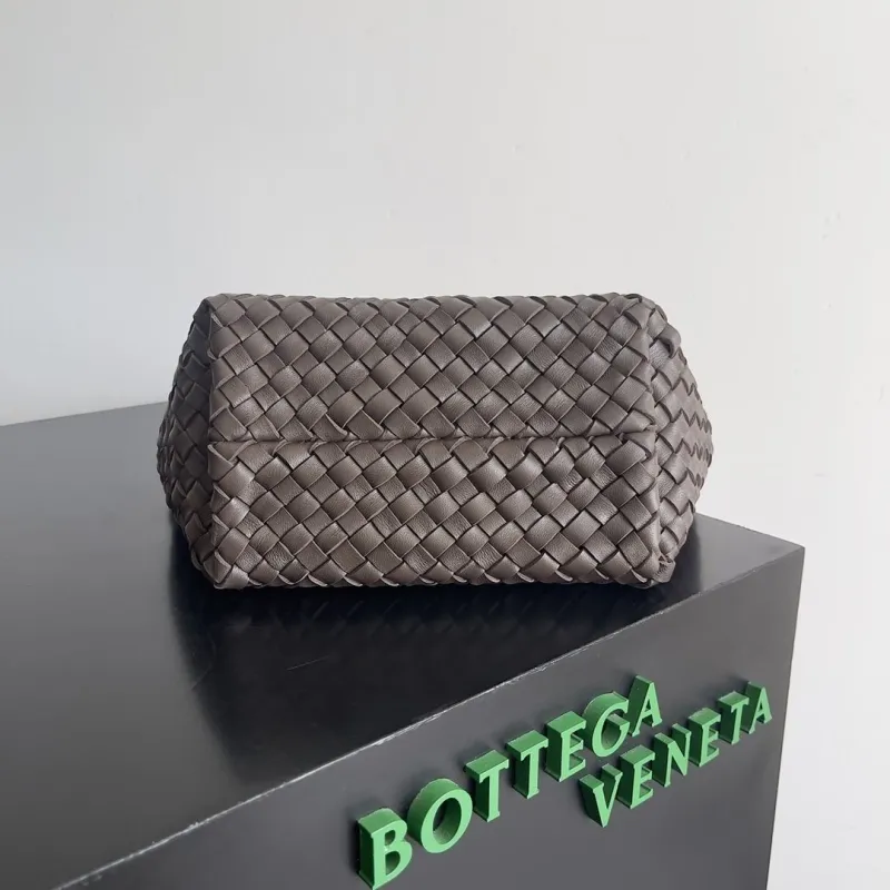 Bottega Veneta Woven Leather Mini Tote Bag Taupe - Image 4