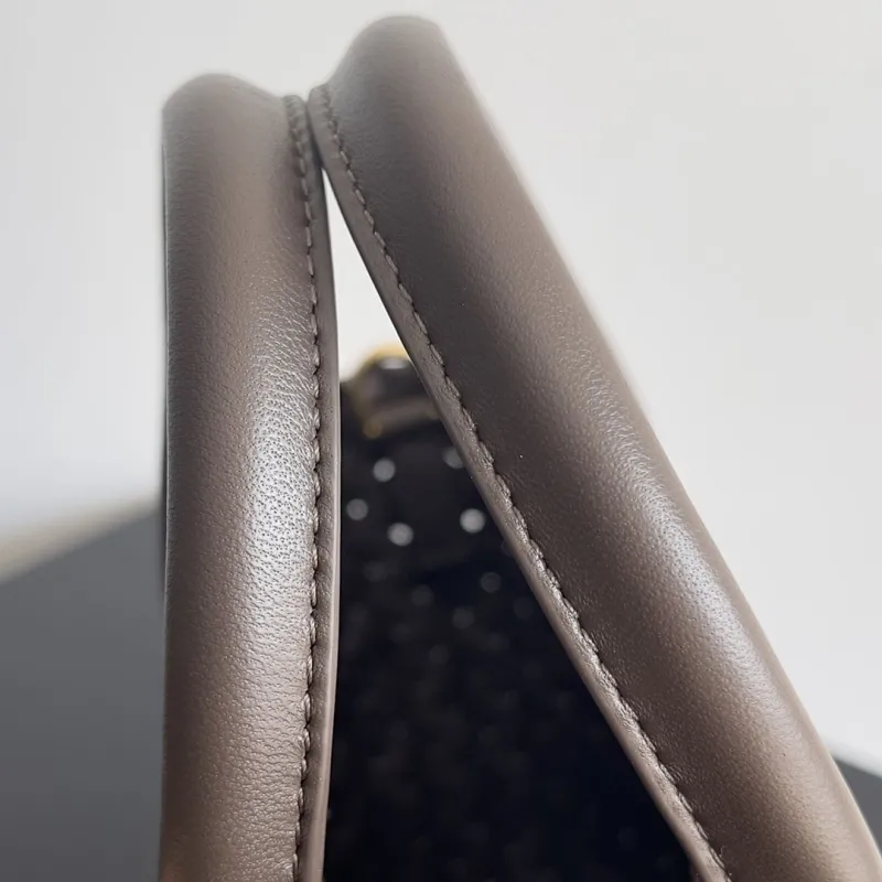 Bottega Veneta Woven Leather Mini Tote Bag Taupe - Image 6