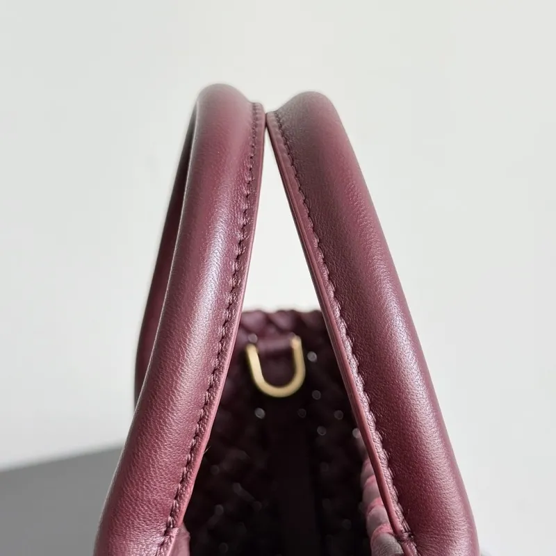 Bottega Veneta Burgundy Woven Leather Tote Bag 68 - Image 4