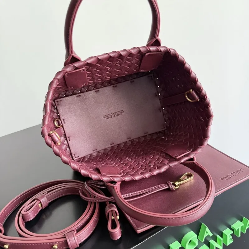Bottega Veneta Burgundy Woven Leather Tote Bag 68 - Image 9