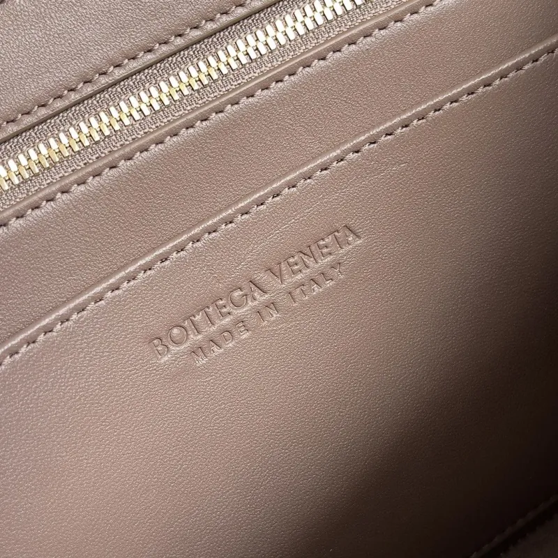 Bottega Veneta Taupe Woven Leather Shoulder Bag - Image 8
