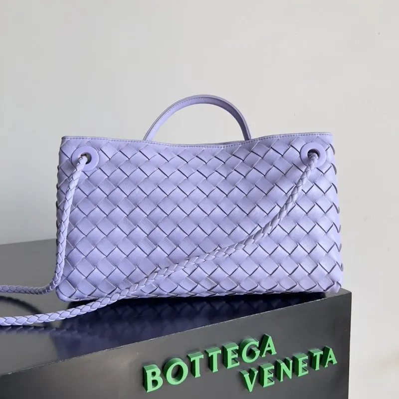 Bottega Veneta Lavender Woven Leather Tote Bag - Image 3
