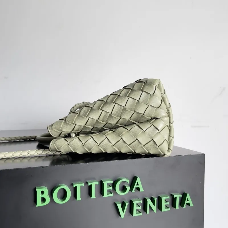 Bottega Veneta Light Green Woven Leather Handbag - Image 4