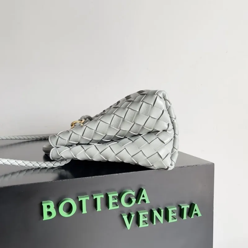 Bottega Veneta Light Gray Woven Tote Shoulder Bag - Image 4