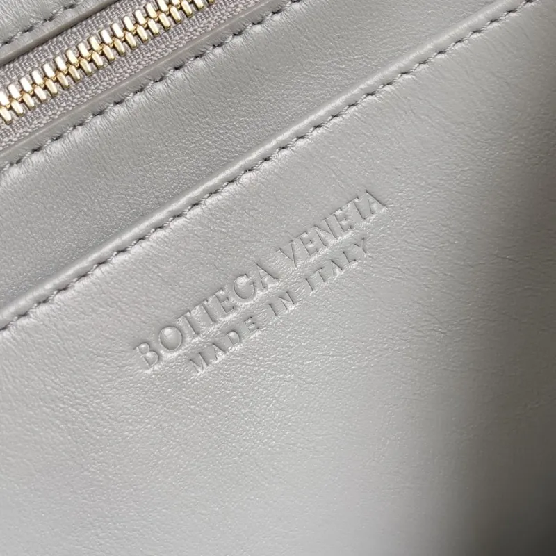 Bottega Veneta Light Gray Woven Tote Shoulder Bag - Image 8