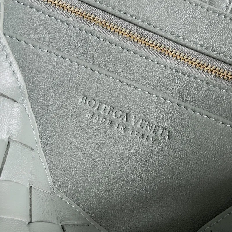 Bottega Veneta Sage Green Woven Shoulder Bag 77 - Image 8