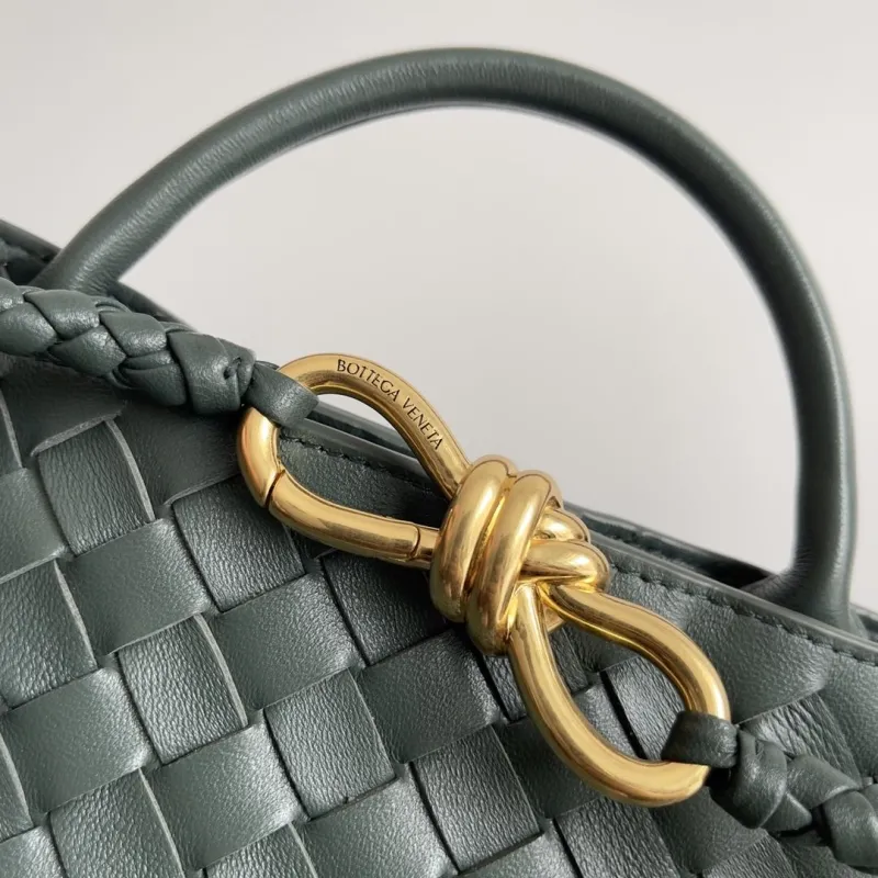 Bottega Veneta Dark Green Woven Leather Tote Bag 78 - Image 8