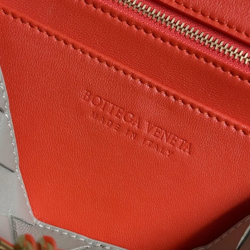Bottega Veneta Woven Leather Tote Bag Mint Orange 79 - Image 8