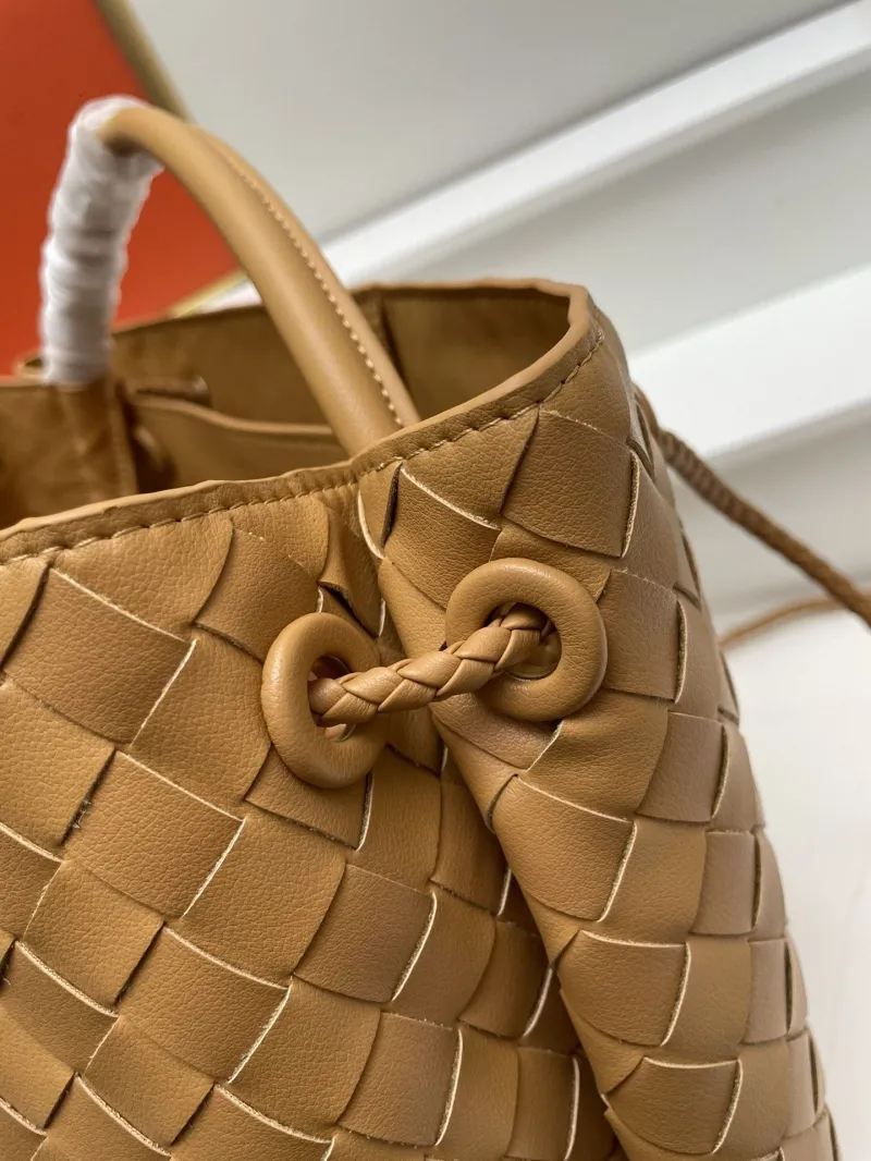 BV Woven Leather Tote Bag S05022 Tan Large Small - Image 6