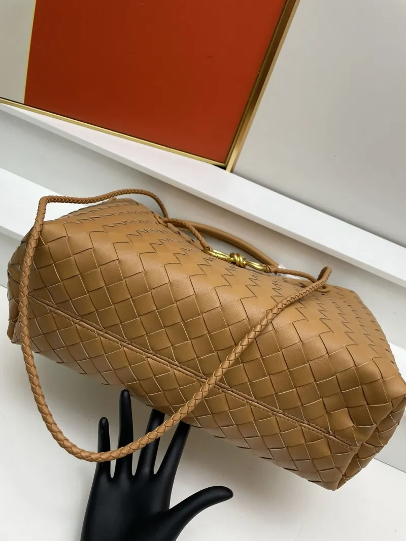 BV Woven Leather Tote Bag S05022 Tan Large Small - Image 9