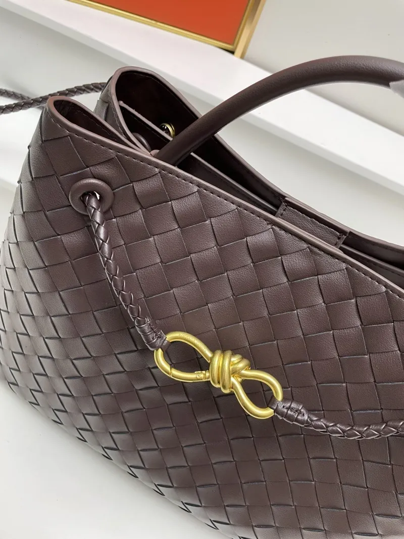 BV Woven Leather Tote Bag S05022 Dark Brown - Image 3