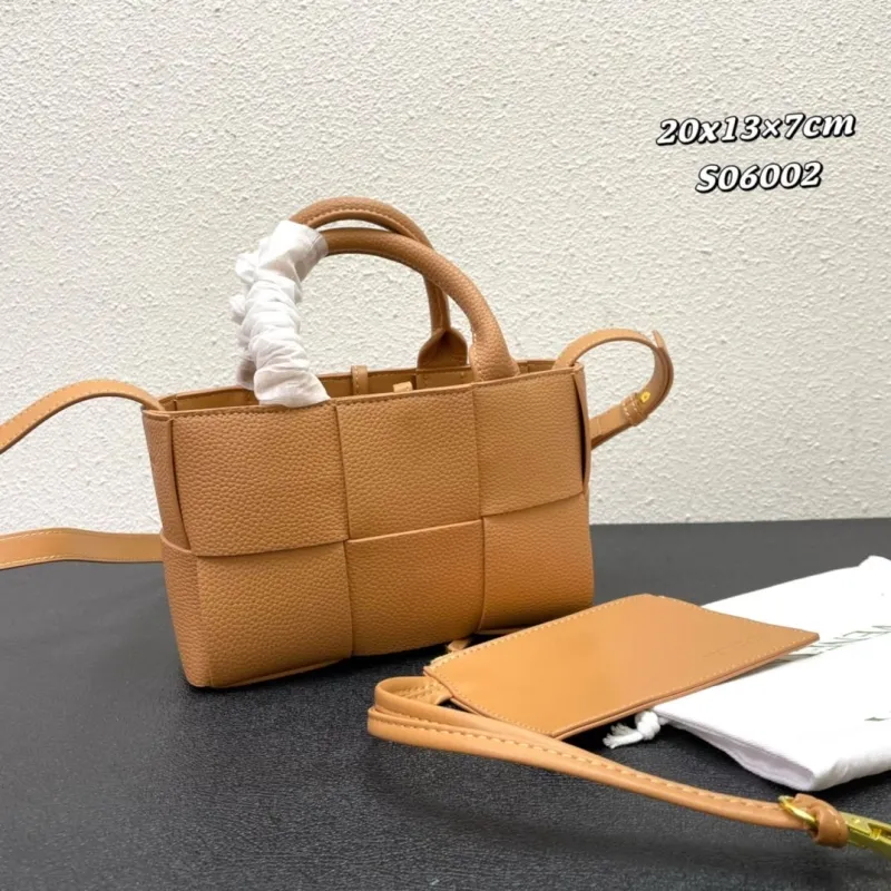 Bottega Veneta Tan Mini Tote Crossbody Bag S06002