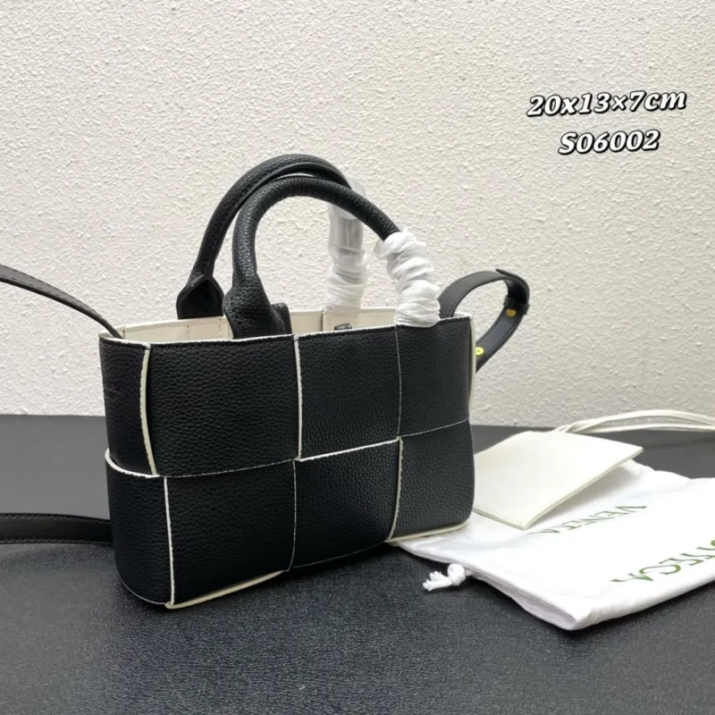Alternative view of Bottega Veneta Black White Mini Crossbody Tote Bag S06002