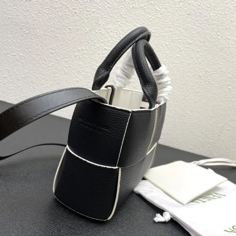 Bottega Veneta Black White Mini Crossbody Tote Bag S06002 - Image 5